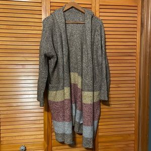Knit Hooded Cardigan